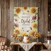 Rustic Watercolor Sunflower Fall Bridal Shower Tapestry