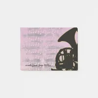 Pink Tones French Horn Post-it Notes