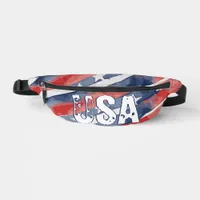 Abstract Ink and Water "USA" Flag  Fanny Pack