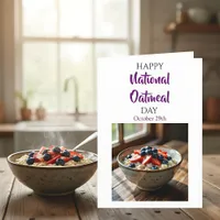 Happy National Oatmeal Day | October 29th Card