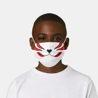 Japanese Kitsune Red White Cartoon Fox Mouth Kids' Cloth Face Mask