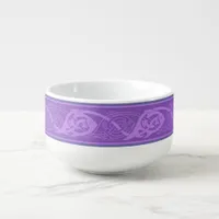 Celtic Knotwork Fish in Purple Soup Mug