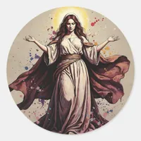 Vintage Art Mary Magdalene   Classic Round Sticker
