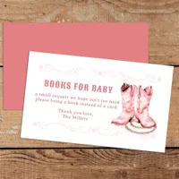 Pink Cowgirl Books for Baby Insert Card