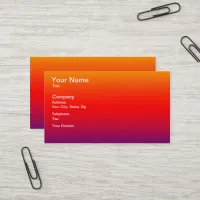 Sunset on the Horizon Business Card