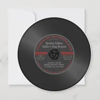 Vintage Vinyl Record Father’s Day Brunch Invitatio