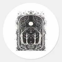 Goblincore Fantasy Gate To  Classic Classic Round Sticker