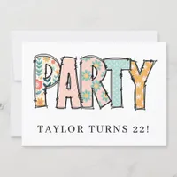 * Any PARTY DIY Invite Doodle  Event Birthday