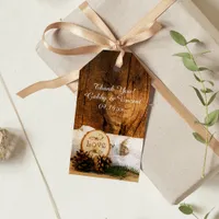 Rustic Birch Tree and Barn Wood Wedding Favor Tags