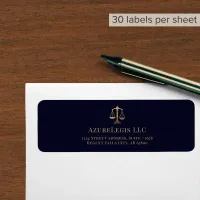 Return Address Labels with Justice Scale Logo