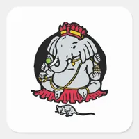 Ganesha Square Sticker