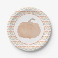 Orange Pumpkin Baby Shower Party Plate