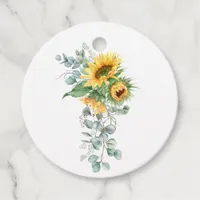 Boho Sunflower Eucalyptus Favor Tags