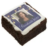 Graduation party navy blue gold stars photo 2022 brownie
