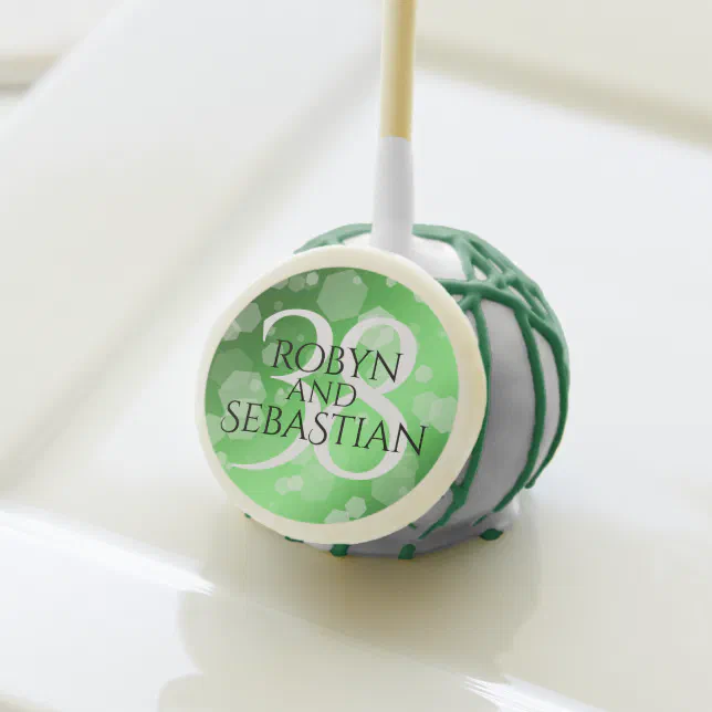 Elegant 38th Emerald Wedding Anniversary Cake Pops