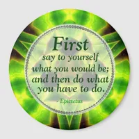 Green Aloe Identity Motivational Magnet