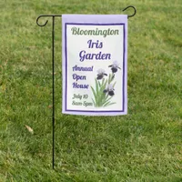 Garden Event Party Purple Iris Design Custom Garden Flag