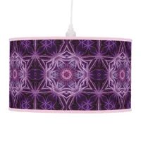 Purple Fractal Hexagon Star Lamp Shade