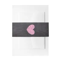 Black Chalkboard and Pink Heart Belly Band