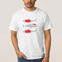 Christmas Sharks in Santa Hats and Jumpers T-Shirt