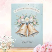 Elegant Classic Pretty Personalized Wedding Bells Card