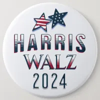 Jumbo-Sized Harris and Walz 2024 Button