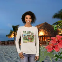 Personalized Aloha Tropical Paradise Double-Sided Tri-Blend Shirt