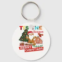 Everyone Loves A At Christmas Christmas Santas Com Keychain