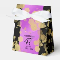 Elegant 47th Amethyst Wedding Anniversary Favor Boxes