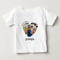 My Heart Belongs To Grandpa Custom Baby Photo  Baby T-Shirt