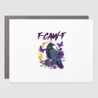 F-Caw-F Funny Raven Crow Spooky Season Halloween C Car Magnet