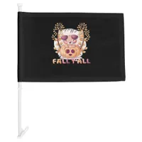 It’s Fall Y’all Pumpkin Halloween Cat Autumn Car Flag