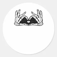 Skeleton Hands The Of A Heart Abstract Form Classic Round Sticker