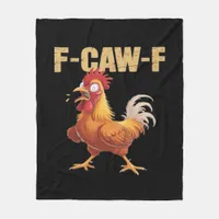 Funny F-Caw-F Crow Humor Gothic Fleece Blanket