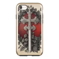 Knights Sword design in creeper Incipio DualPro Shine iPhone 8/7 Case