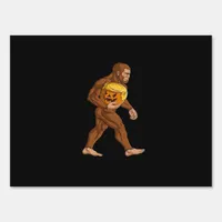 Bigfoot Halloween Trumpkin Pumpkin Classic Sign