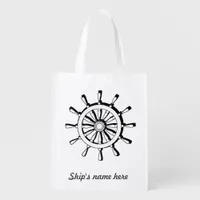 Polyester Bag - Ship Wheel and Name