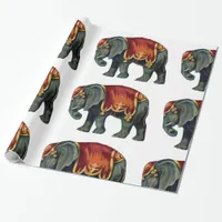 Vintage Circus Elephant Wrapping Paper