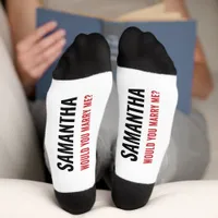 Would You Marry Me? Custom Name Marriage Proposal Socks