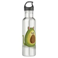 Avocado Cat Stainless Steel Water Bottle