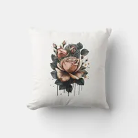 Fairy Aesthetic Goblincore And  Cottagecore Mushro Throw Pillow