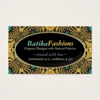 Tribal Batika Gold Sparkle Business Cards