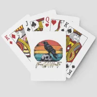 Crow, Retro F-Caw-F Bird Crow Funny Crow Bird Cawi Poker Cards