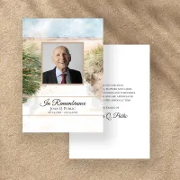 Natural Beach Watercolor Funeral Memorial Sympathy Thank You Card