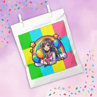 Anime Girl Colorful Pop Art Birthday Personalized Favor Bag