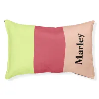 Stylish Color Block Modern Personalized Name Dog Pet Bed