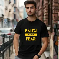 Black Yellow Simple Typography T-Shirt