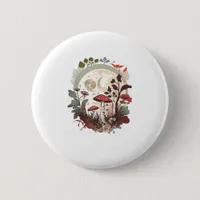 Aesthetic Goblincore And Cottagecore Mushroom Mini Button
