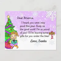 Postcards from Santa: Holiday Blond female Elf