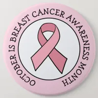 October is Breast Cancer Awareness Month Button